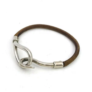 Hermes Jumbo Leather Single Bracelet Silver Hardware v1186909286HA - Picture 1 of 8