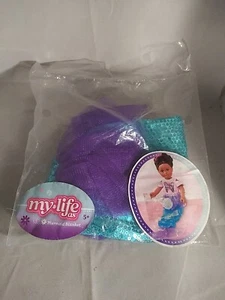My Life As Teal & Purple Sparkle Mermaid Tail Blanket for 18" Dolls - Picture 1 of 3