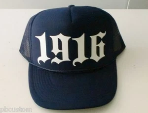 1916 SUICIDAL PUNX MESH BACK SNAP BACK TRUCKER HAT-NAVY - Picture 1 of 2