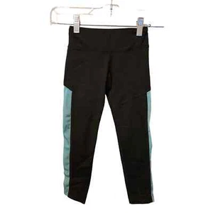 NUEVO CON ETIQUETAS Mira Rae Largo Completo Negro Leggings Brillo Azul 4T - Imagen 1 de 6