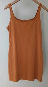 Peruvian Connection Tunic Tank Top Size Medium Orange Pima Cotton Stretch - Picture 1 of 8