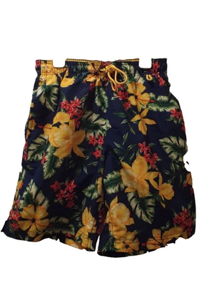 Land's End Hawaiian Floral Men's Swim Trunks Size S - Image 1 of 2