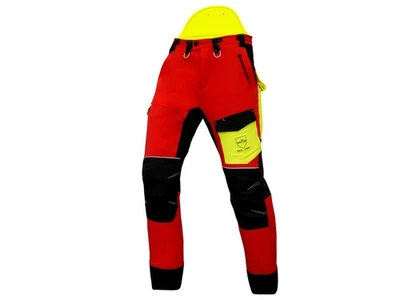 Pantalones de protección contra cortes S1 Ultra clase 1 motosierra forestal neón S - 3XL - Imagen 1 de 4