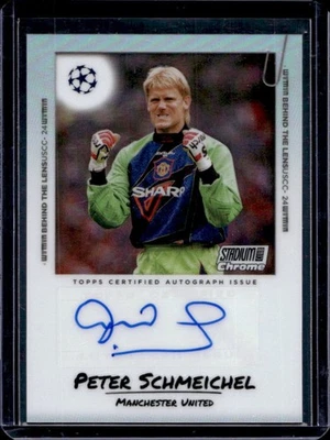 2023-24 Stadium Club Cromo UEFA Peter Schmeichel Detrás de la Lente Automático #BTLA-PS Foto 1 de 2