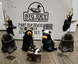 Big Sky Carvers Beartivity 7 pc Set #50410 In Original Box Nativity JU24 - Picture 1 of 5
