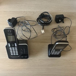 Panasonic KX- TGD320E Cordless Phone with Answer Machine, Black - Zdjęcie 1 z 4