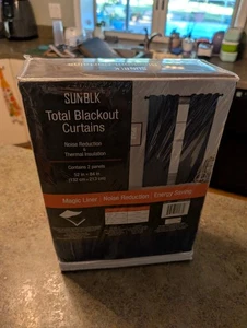 NEU Sunblk Total Verdunkelungsvorhänge 2 Paneele Lärmreduzierung 52" x 84" - Bild 1 von 9