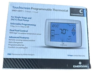 Emerson Thermostat Touchscreen Climate Technology Programmable 1F97-1277. New - Picture 1 of 9