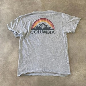 Columbia T-Shirt Mens Medium Graphic Short Sleeve Hking Tee Grey - Picture 1 of 9