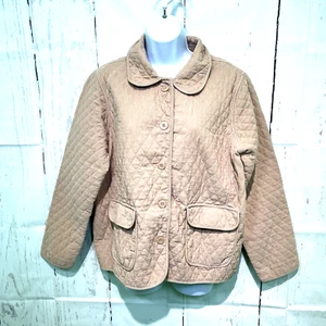 Blassport Women’s Reversible Diamond Quilted Jacket Size Petite Beige - Picture 1 of 20