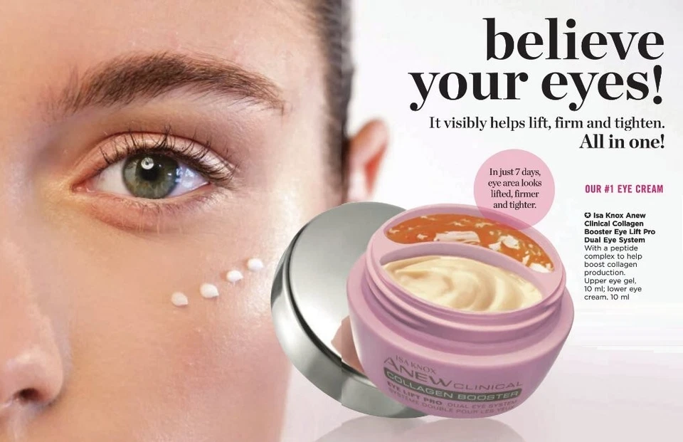 Avon Isa Knox AClinical Collagen Booster Eye Lift Pro Dual Eye System-