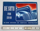 1940 DeSoto Dealer Sales Brochure Marketing Car Catalog 