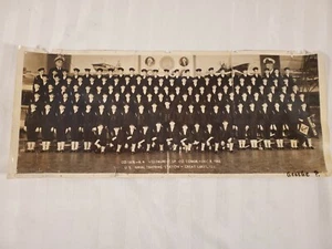 Vtg 1943 WWII Navy Group Photo Co. 1676 Naval Training Station Great Lakes Il - Picture 1 of 8