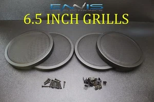 (4) 6.5 INCH STEEL SPEAKER SUB SUBWOOFER GRILL FINE MESH W/ CLIPS SCREWS GT-6.5 - Picture 1 of 4