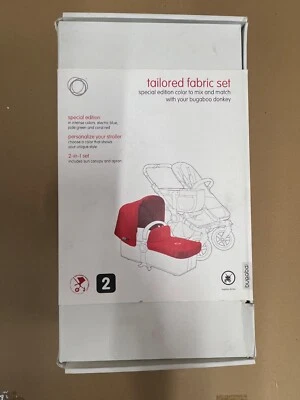 Bugaboo Donkey Tailored Fabric Set - Coral Red - Brand New - Image 1 of 3