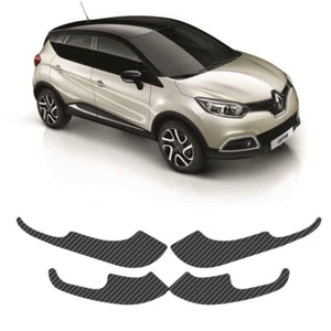 Carbon Fabric Inside Door Panel Anti Scratch for 2018 Renault CAPTUR - Picture 1 of 12
