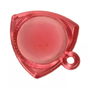 Vintage Cracker Jack Toy Pink Plastic Magnifier Pendant - Picture 1 of 5