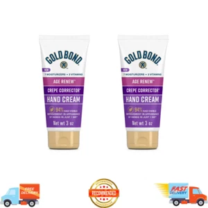 Gold Bond Age Renew Crepe Corrector Hand Cream, Replenishing & Smoothing, 2 Pack - Picture 1 of 12
