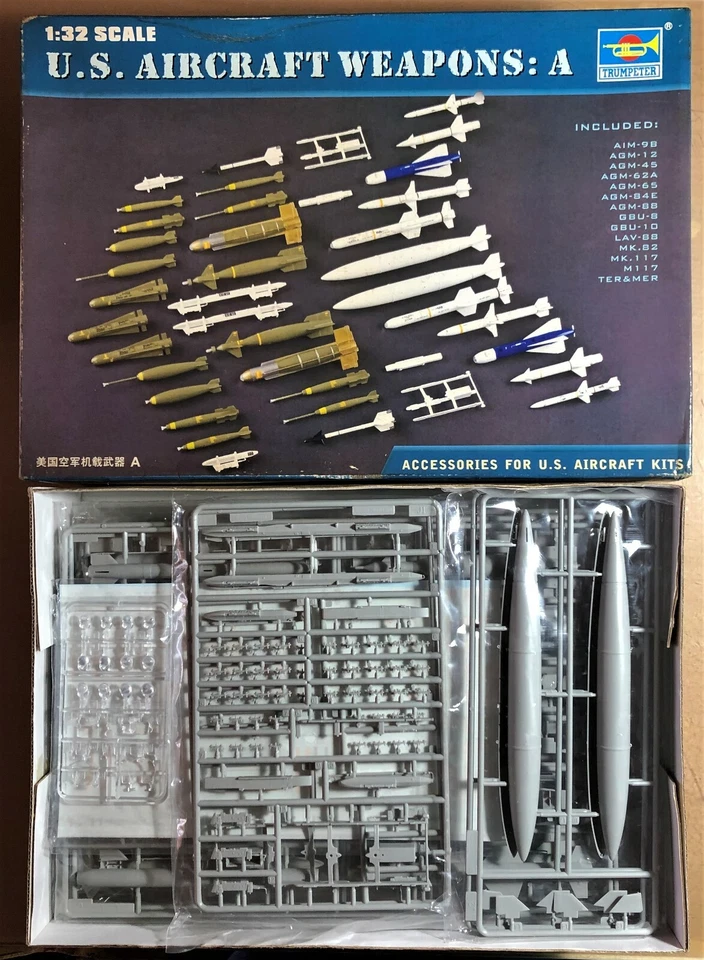 TRUMPETER 03302 - U.S. AIRCRAFT WEAPONS A - 1/32 PLASTIC KIT
