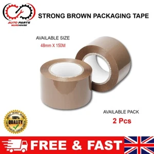2x CINTA DE EMBALAJE DE PAQUETES MARRÓN FUERTE 48MM X 150M BIGTAPE - Imagen 1 de 13
