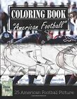 American Football Sketch Gray Scale Photo Adult Coloring Book, Mind Relaxatio<|