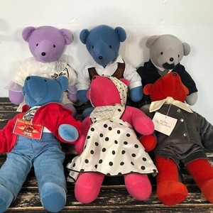 North American Bear Co Plush Lot Marilyn Monroe Audrey Hepburn James Dean Set 6