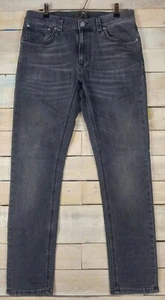 NUDIE JEANS Lean Dean Slim Fit Mono Gray Organic Denim Jeans Size 32x30 1008285 - Picture 1 of 11