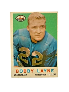 Tarjeta de fútbol americano vintage 1959 Topps Bobby Layne Pittsburgh Steelers #40 Set Break - Imagen 1 de 10
