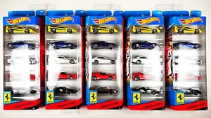 Hot Wheels FERRARI 5 Pack Enzo F40 458 Spider 430 Scuderia 612 Scaglietti BFB28 - Picture 1 of 7