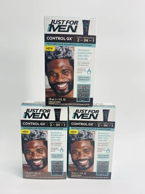Just for Men Control GX Grey Reducing Shampoo for Textured Hair 4oz (Lot of 3) - Image 1 of 4