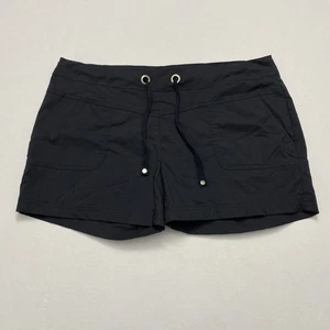 Prana Damen Shorts schwarz 4" Schrittlänge Größe Large leichter Kordelzug, Taschen - Bild 1 von 10