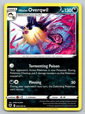 Hisuian Overqwil 090/189 Swsh10: Astral Radiance Regular - Image 1 of 2