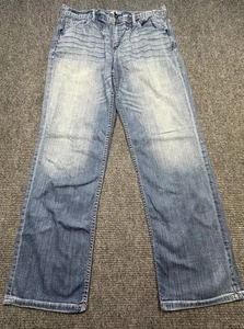 Pantalones de mezclilla BKE Seth para hombre 38L azul lavado claro calce relajado desteñido informales - Imagen 1 de 12