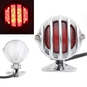 Red Round LED Tail Brake Light Stop Turn Lamp For Harley For Suzuki For Yamaha - Picture 1 of 24