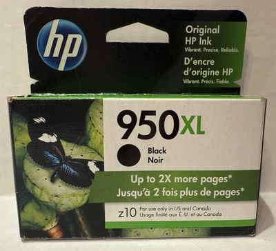HP 950 XL * GENUINE * BLACK Ink Cartridge JAN 2022 *MINT IN BOX* - Image 1 of 4