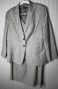 Hugo Boss Skirt Suit Womens 14 Gray Wool Blend Blazer Dress Career Jula Croatia - Picture 1 of 24