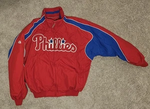 Phillies Majestic Dugout Jacket (Size Large) Fleece Liner - MINT Condition! - Picture 1 of 4