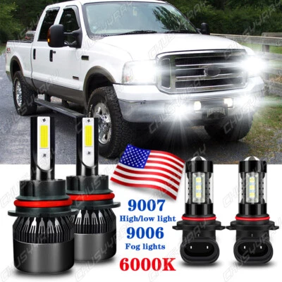 Faro LED+luces antiniebla para For Ford F250 F350 Super Duty 2001 2002 2003 2004 - Image 1 of 4