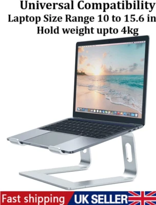 Laptop Stand Metal Riser Tablet Stand Portable Bracket Holder For Desk Table bed - Image 1 of 4