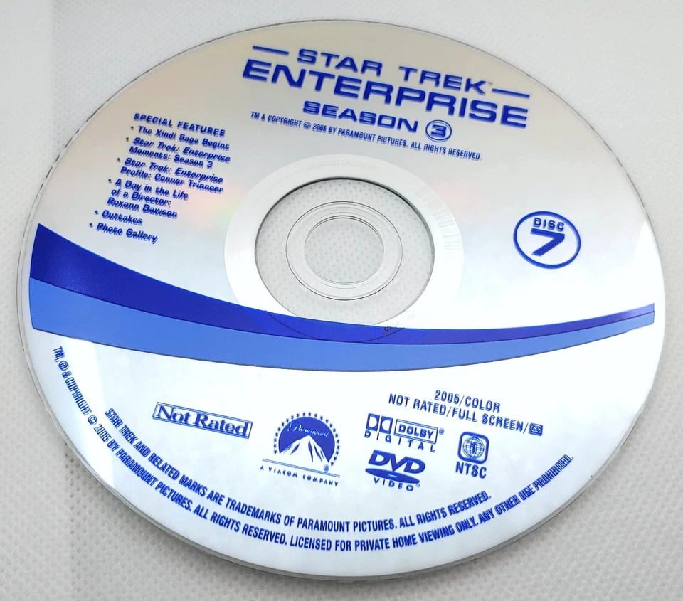 Star Trek Enterprise: Season Three - Replacement DVD Disc #7 - Image 1 of 1
