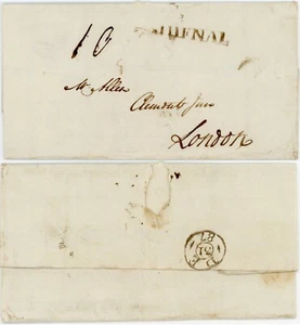 1787 COVER to ALLEN CLEMENTS INN COFFEE HOUSE + SHIFNAL + DEC 31 DOUBLE CIRCLE - Picture 1 of 3