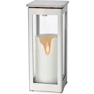 Hochwertige Grablampe aus Edelstahl Höhe 28 cm Grablaterne Grableuchte - Bild 1 von 2