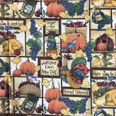 Parche Calabaza Daisy Kingdom Harvest Happiness Otoño Otoño TELA DE ALGODÓN por Yarda Foto 1 de 4