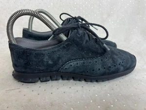 Cole Haan Women's Sz 7.5B OS Zerogrand Black Oxford Wingtip W06084 - Picture 1 of 10