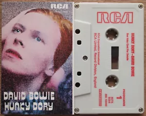 DAVID BOWIE - HUNKY DORY (RCA INTK5065) 1980s EUROPE CASSETTE REISSUE - RED - Picture 1 of 4