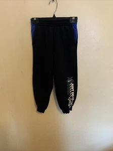 Nike Boy’s 5 - 6 Years Sweatpants Black With Logos & 2 Pockets - Picture 1 of 6