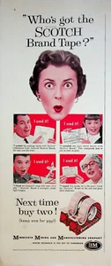 1958 Who's Got the Scotch Brand Tape Next Time Buy Two 3M Vintage 50s Print Ad - Picture 1 of 1