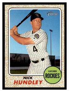 2017 Topps Heritage #73 NICK HUNDLEY Colorado Rockies ~D4C