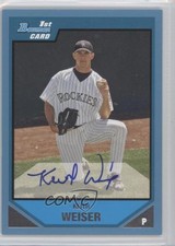 2007 Bowman Prospects Blue /500 Keith Weiser #BP129 Auto
