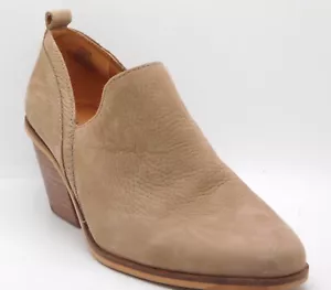 Lucky Brand Vennia Western Footwear Leather Nubuck Ankle Boots Pull On Size 10 - Picture 1 of 10